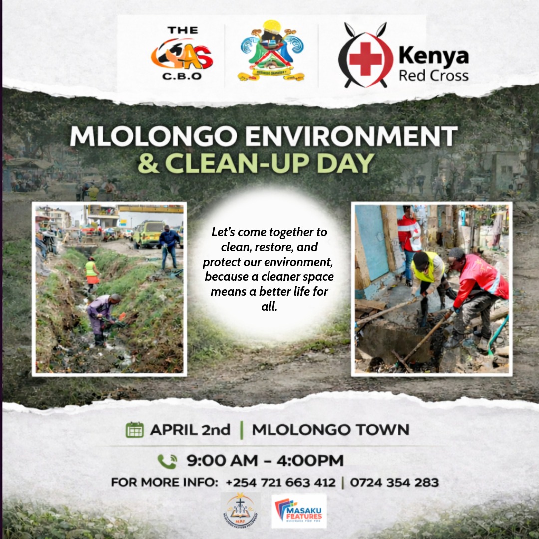 Mlolongo Town Environmental Day 
Join us in making a difference — together we can create a cleaner, healthier, and more beautiful community for everyone. Pamoja tumgarishe Mji wetu. 
#INAWEZEKA 
<a href="/Wavinya_Ndeti/">Wavinya Ndeti Oduwole, EGH</a> <a href="/krcsmachakos/">kenyaredcross Masaku</a> <a href="/MasakuFeatures/">Masaku Features</a>