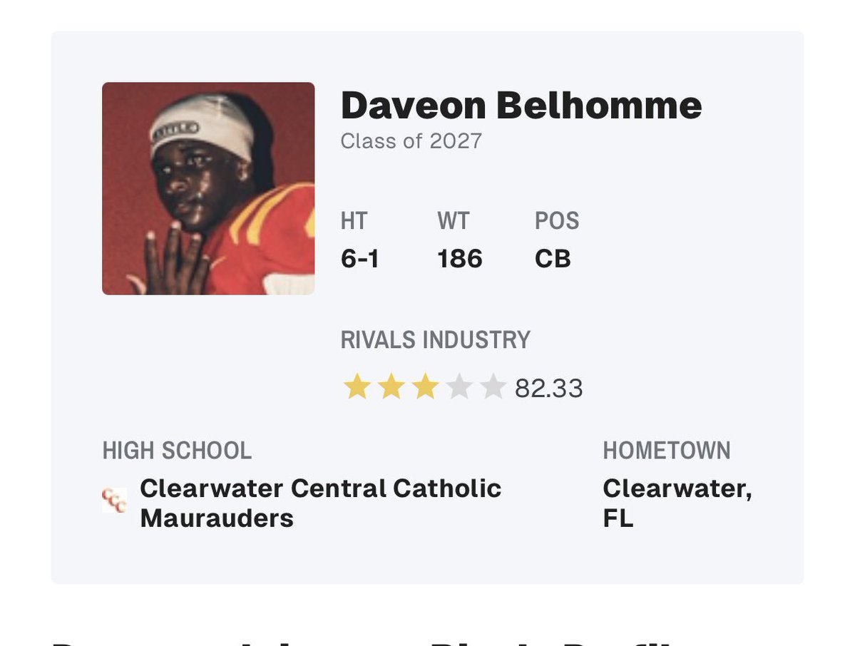 Daveon “Noflyzone” Belhomme 27 3⭐️ tweet media