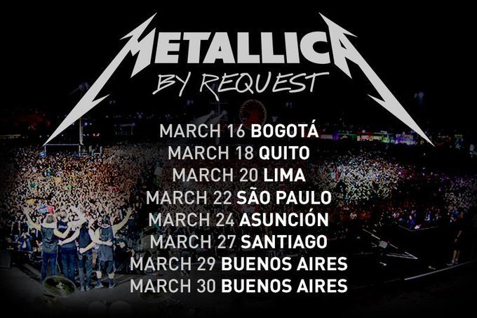AcostaMzk's tweet image. El 30 de Marzo de 2014, 12 años atrás, @Metallica se presentaba por segunda vez en el @estadiounico de #LaPlata #BuenosAires 🇦🇷, siendo el último show del "By Request South American Tour".