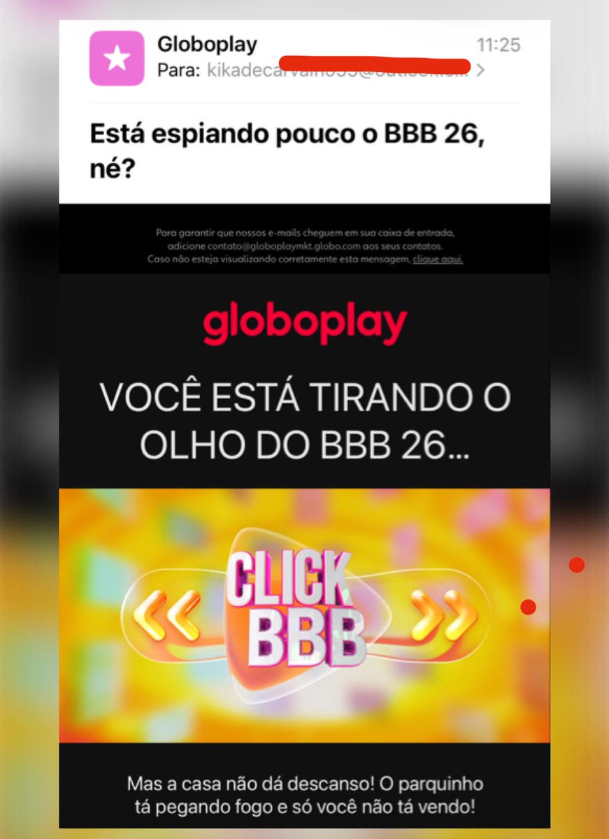 kikamartins55's tweet photo. Olha o email que recebi! 🤣😅
Apelação explícita 😂
Rala, #BBBlixo !!! https://t.co/pjoqzj9Qcs