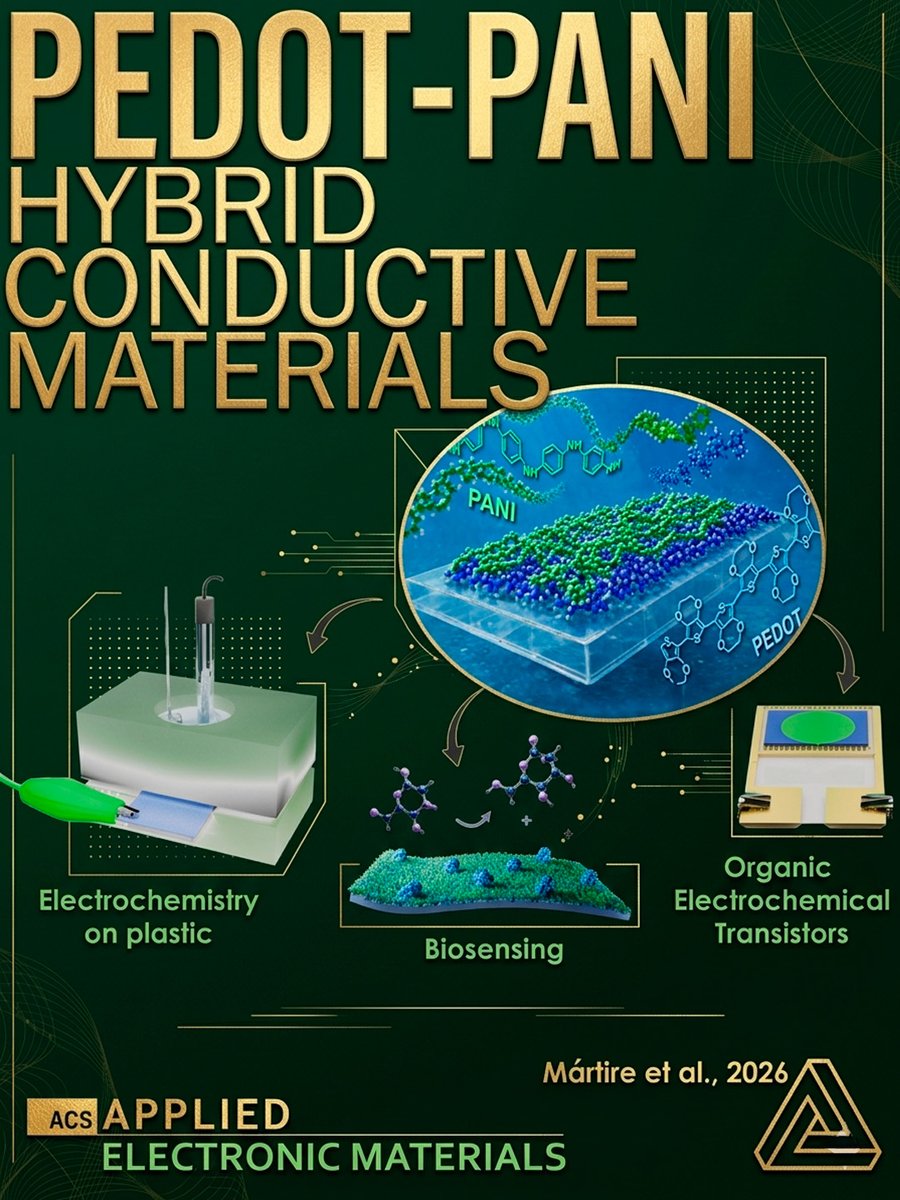softmatterlab's tweet photo. We are pleased to share our latest publication:
Combining PEDOT and PANI for Conductive Polymer Hybrid Materials with Enhanced Properties: From All-Plastic Electrodes to OECT Channels
🔗 https://t.co/uxCX3K2Xhf

@exactas_unlp @inifta_ok @CONICETDialoga
@CONICETLaPlata #SoftMatter https://t.co/6sXLzmC6K9
