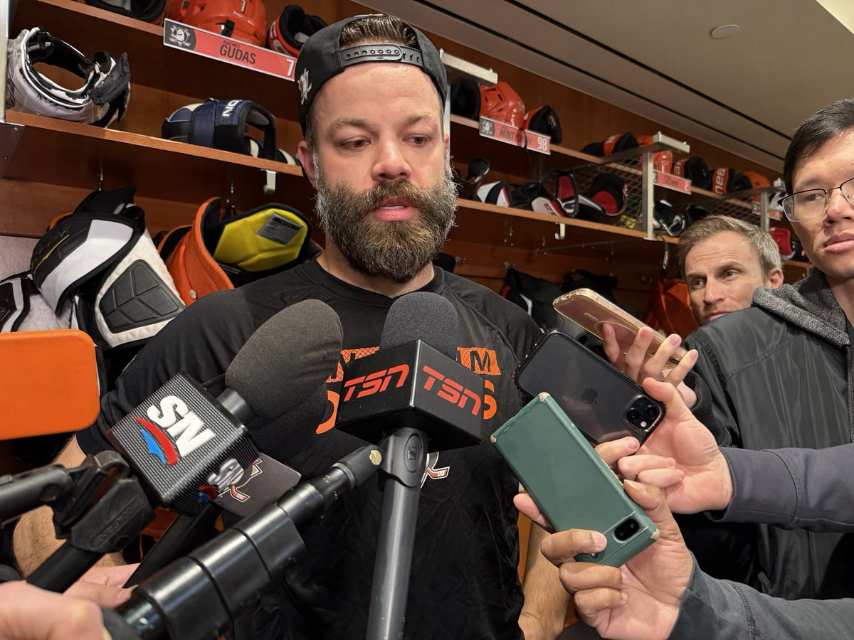 Radko Gudas on making himself available to play against Maple Leafs, despite lower-body injury: “Stand behind my own mistakes. I want to address it myself.”

How healthy is he?

“Good to play,” Gudas said with a smile.

<a href="/SportingTrib/">The Sporting Tribune</a> | #FlyTogether