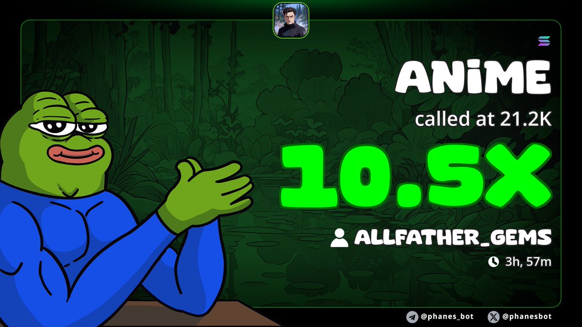 10x up from my call on $ANIME

F9ytdbc7rNeDVJVfJH6DvbbPiyxH5s1VXP4hZM8tpump