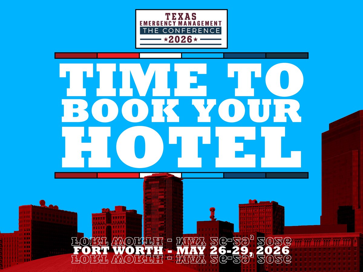 TheConferenceTX's tweet photo. 🏨Planning on attending #TheConferenceTX?

Lock in your stay and book your hotel today to be close to the action.

Join emergency management professionals from May 26–29 in Fort Worth!

Plan Your Trip: https://t.co/OmtaW5mmQo https://t.co/4MHIvWupil