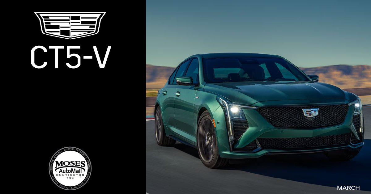Turn up the thrill this spring. The Cadillac CT5-V brings track-inspired performance to every drive. See it now: tinyurl.com/mvfvs35x