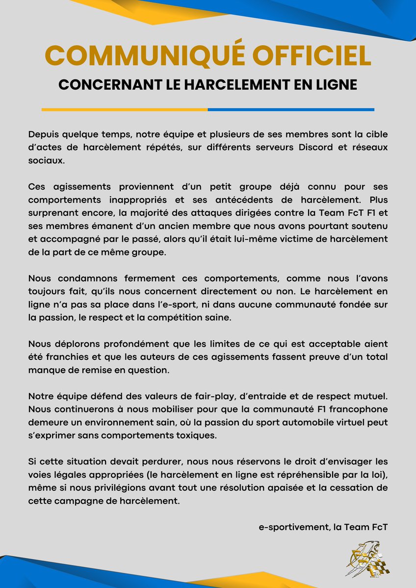 Team FcT e-Sport - Pôle F1 tweet media
