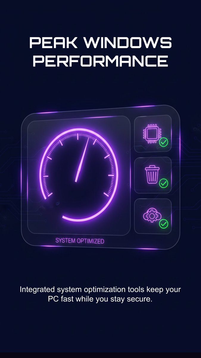 fatalcyber's tweet image. Peak Windows performance. 🖥️⚡

Stay fast, stay secure. Integrated optimization tools keep your system running at full power without compromising protection.

Smarter performance. Stronger security.

#Windows #PCPerformance #SystemOptimization #CyberSecurity #TechEfficiency