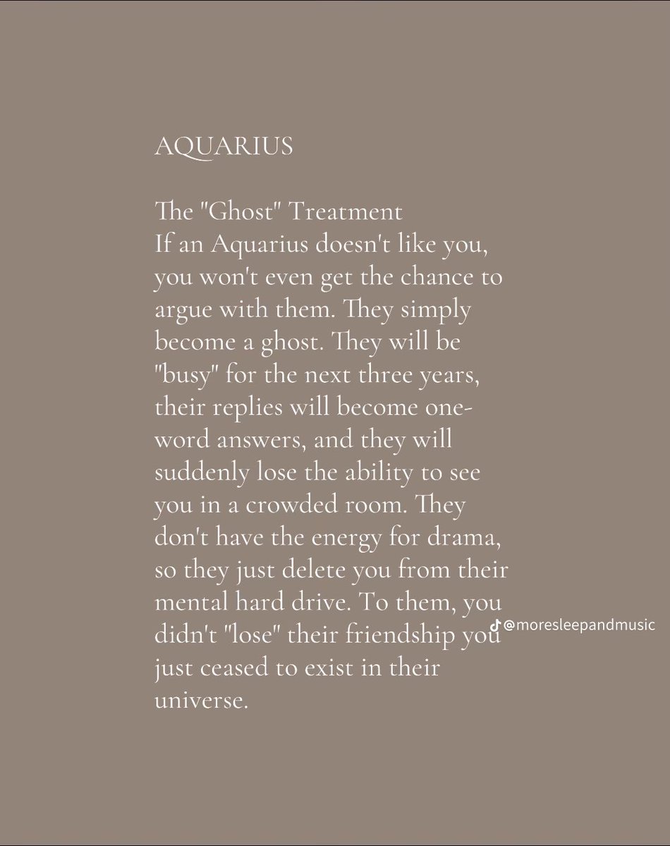 💯💯💯

ZODIAC SIGNS WHEN THEY DON'T LIKE YOU