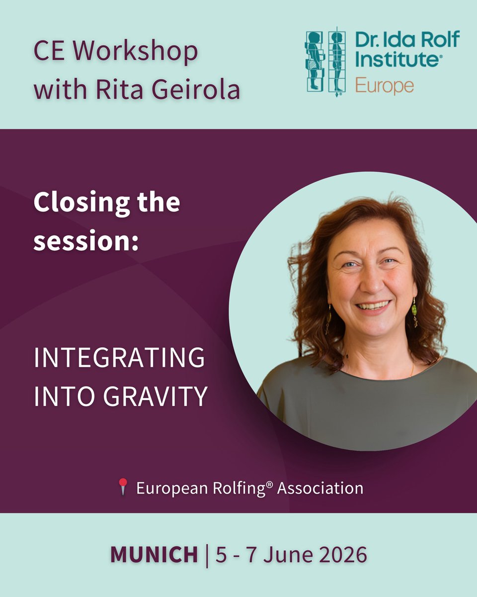 This CE course explores how to support clients in integrating Rolfing® sessions through verticality, balance and everyday movement. 🗓 5–7 June 2026 | Munich  👉 rolfing.org/education/cont…