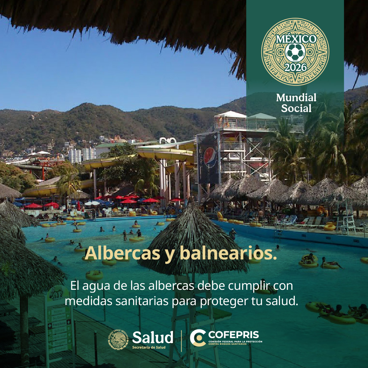 dprisqroo's tweet photo. 🏊‍♂️ ¡Chapuzón seguro! ⚽
De cara al Mundial 2026, cuidemos la salud de todas y todos.

✅ Estas acciones reducen riesgos sanitarios y protegen a quienes comparten el espacio.

Disfruta, cuida y comparte responsablemente.
Un chapuzón seguro también es parte del juego. https://t.co/dISoPCkg3t
