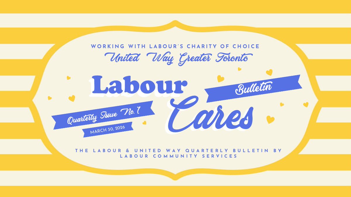 Labour_CS's tweet photo. *NEW* Check out our Labour &amp; United Way quarterly bulletin, Labour Cares! Take a break and catch up with this feel-good dose of caring and positivity! https://t.co/I04E9xlQTY https://t.co/BaFC4hkI0X