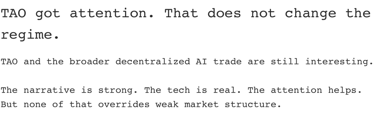 UnhostedAI's tweet photo. Last week we anticipated the $TAO pump and the consequential drawdown, S&amp;P meltdown and the overall crypto correction.

Today we are telling you how to play this week like professional. 

Subscribe to our free newsletter:
https://t.co/M67WdgCcbx https://t.co/RSP7QvvkSJ