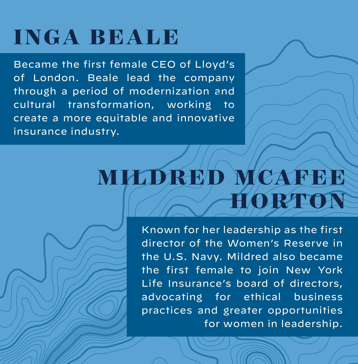 ForthInsurance's tweet photo. #WomensHistoryMonth is a time to recognize the incredible women who shaped the insurance industry! 💼 Pioneers like Bina West Miller, Ernesta Procope, Inga Beale and Mildred McAfee Horton,  showed us what's possible when determination meets opportunity. https://t.co/K966J8JeIN
