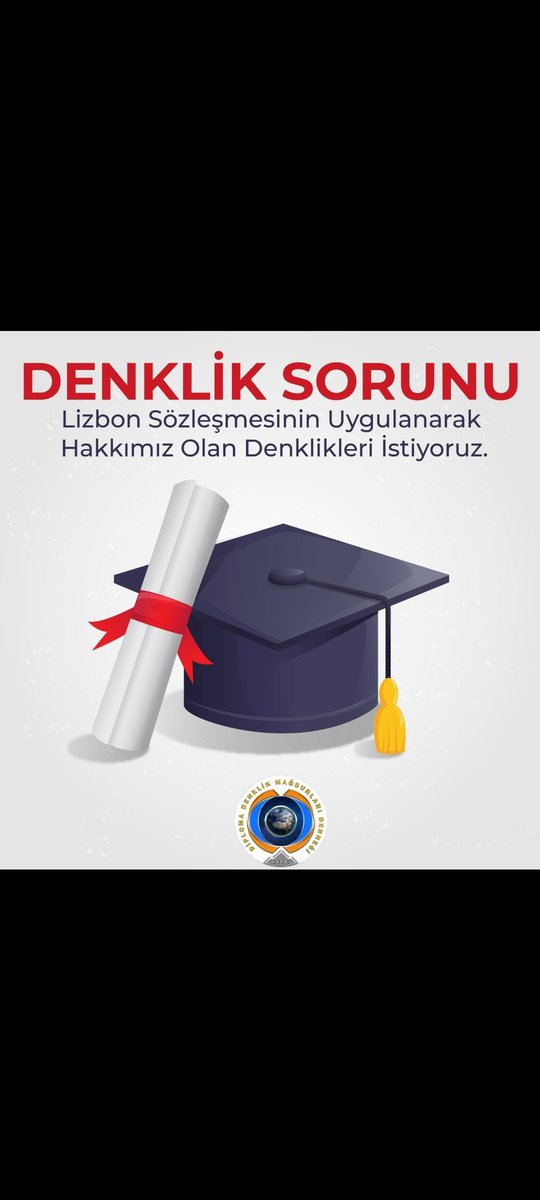 <a href="/DenklikDiploma/">Diploma Denklik Mağdurları Derneği</a> #DenklikMağdurları olarak makul, şeffaf ve uygulanabilir çözümler bekliyoruz.
