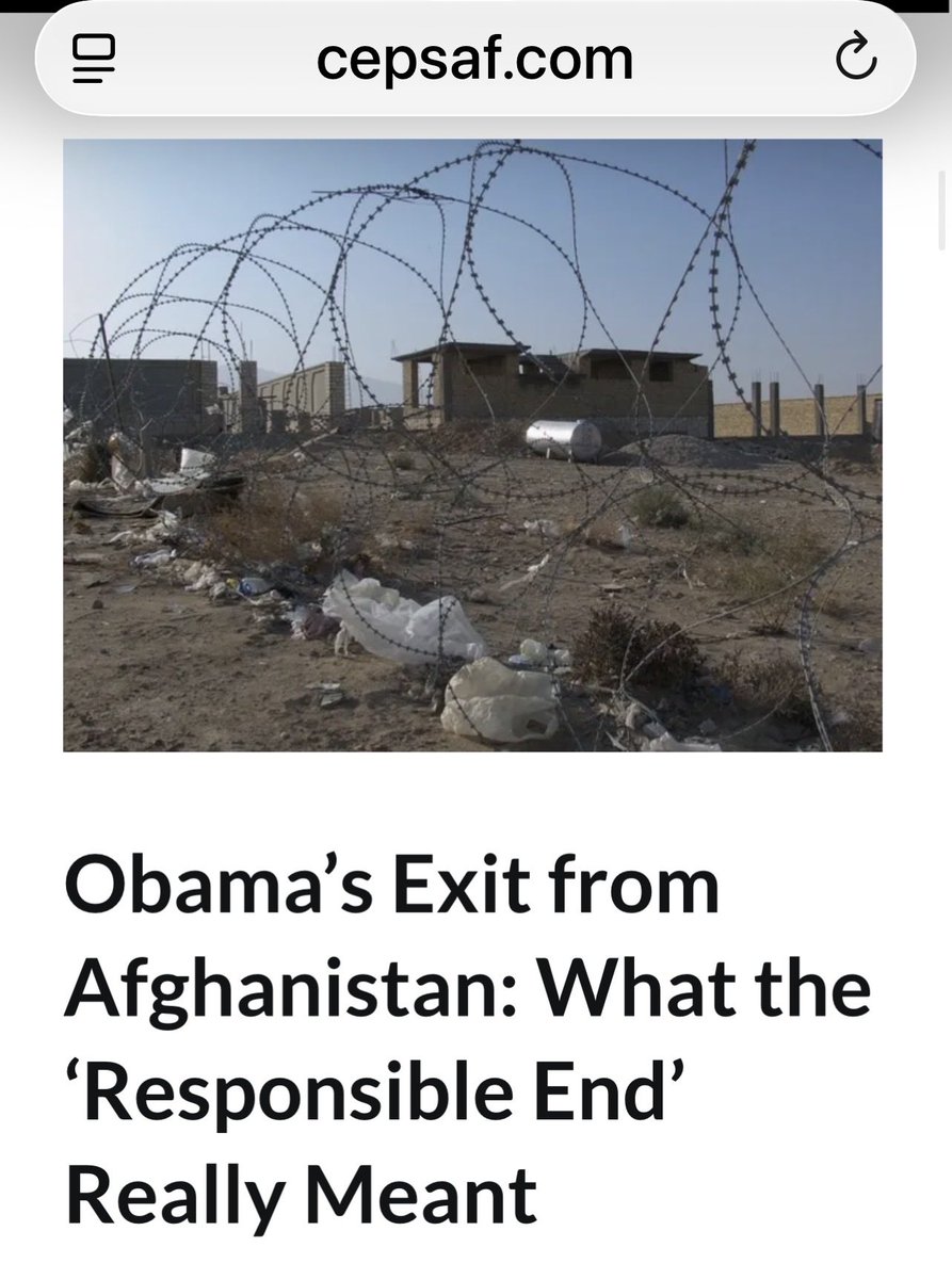 Inside #Obama’s 2011 #Afghanistan #withdrawal: How #DomesticPressure and personal conviction overrode the military's plan. 🇺🇸🇦🇫 
Full article available as part of  #CepsafAnalysis 

cepsaf.com/the-withdrawal…