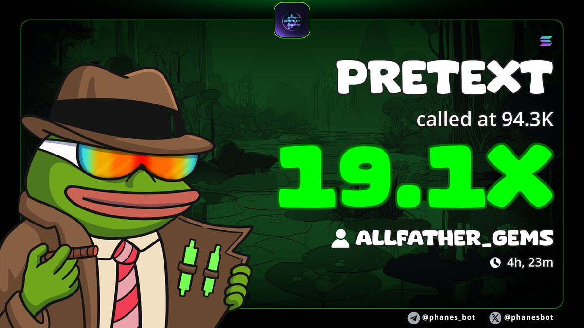 19x up from my call on $PRETEXT

145g4Tmx5BVbL6JeJNdqRKmpiCbLADXva4SnPBkhpump