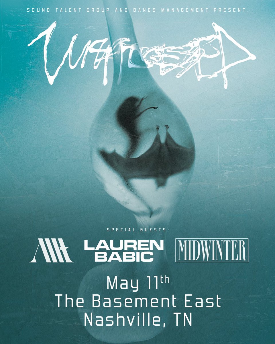 I will be joining Unprocessed, Allt, and Midwinter at their Nashville show on May 11 🖤 pull up

🎟️ ticketweb.com/event/unproces…