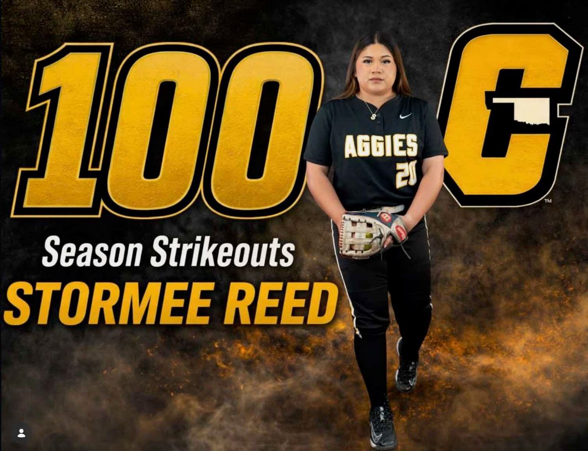 ndnsports's tweet photo. Congratulations to Cameron University Aggies Senior starting RHP Stormee Reed (Kickapoo) who has reached the 100 strikeout mark for the season so far and now sits 27 K's away from reaching 400 for her career.🥎
#NativeAthlete #Kickapoo #CU #D2 https://t.co/ST9YZVT1pA