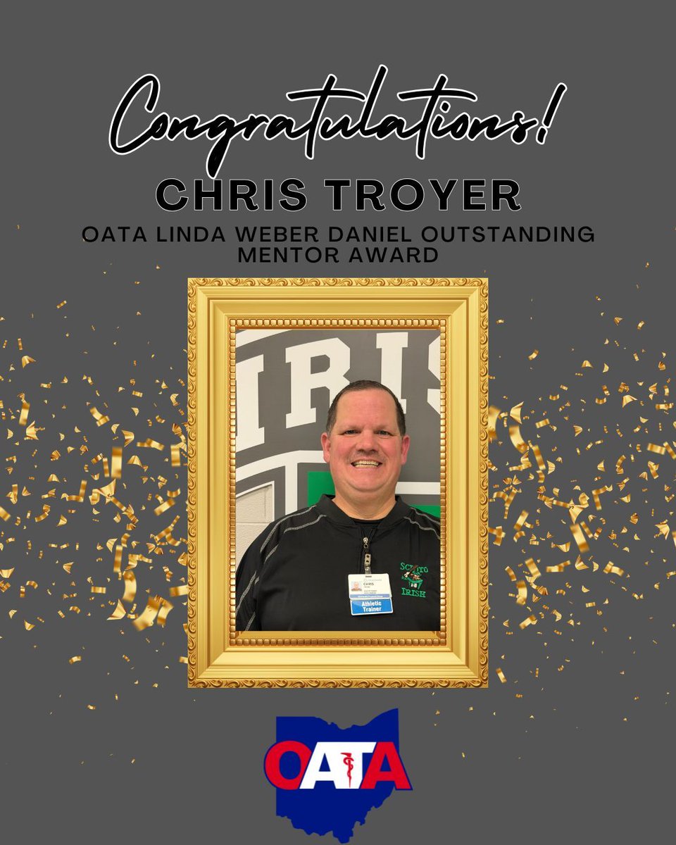 OhioATA's tweet photo. Congratulations to Angie, Ryan, Chris, and Dan on their well-deserved recognition!

Thank you for your leadership, mentorship, and continued support of the athletic training profession in Ohio.

Care You Can Count On
#NATM2026 #OATA https://t.co/fHvJP3Hpwc