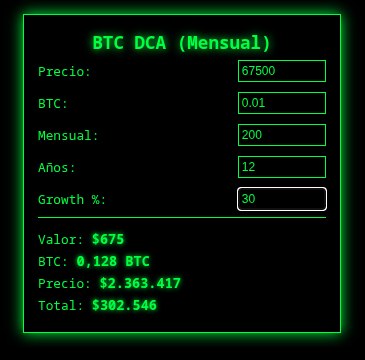 satoshi_hodler_'s tweet photo. Nueva calculadora DCA de bitcoin integrada a mi sitio web 👀
Para los que siempre preguntan cuando me júbilo con "x" cantidad de ahorro por "x" cantidad de tiempo.
#hodl #bitcoin #dca #inconfiscable
https://t.co/XfKjE3XWh5 https://t.co/Y1qf9r3N5z