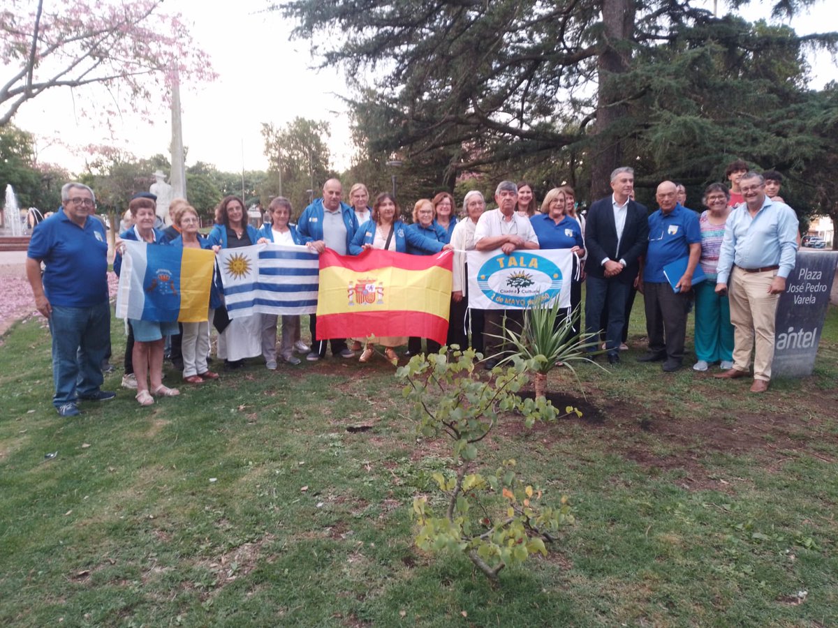 PEDERNAL1975's tweet photo. El pasado 28 de marzo se realizó la plantación de un árbol de Drago originario de las @8CanaryIslands en honor al fundador de Tala Don Ildefonso de León. Con la participación del Cónsul de España, la Asociación Buscando Raíces de descendientes Canarios y el @municipiodetala. https://t.co/E4sqqQBMOl
