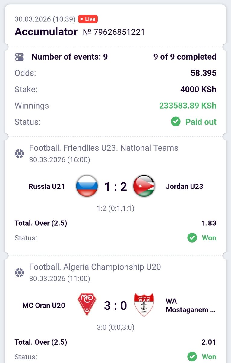 PAID OUT!!! Congratulations 🥳🎊
400K woon 🥂. #IpoSiku

Join my telegram for more wins 👇
t.me/ResianIposiku

Subscribe on my website rezodds.co.ke