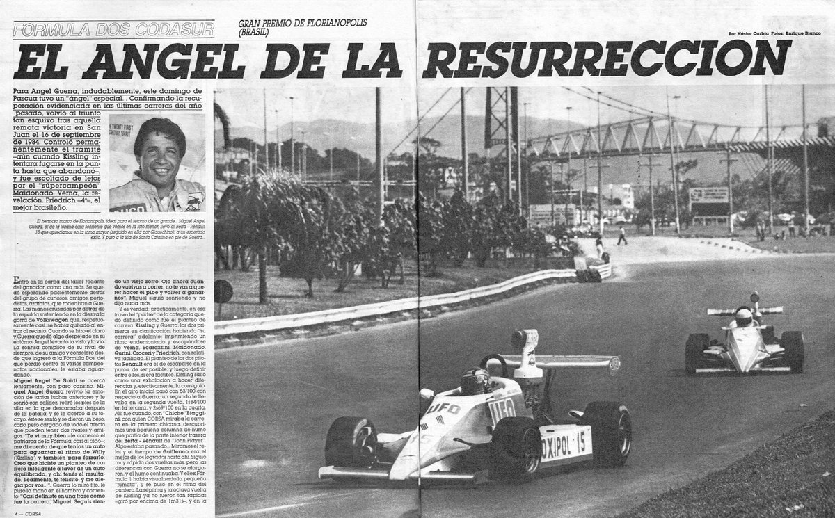PatoG82's tweet photo. Notas de revista Corsa 🔗 https://t.co/O9n3lGvrUm
#F2Codasur #Florianopolis #AngelGuerra #MiguelAngelGuerra #YoyoMaldonado #RafaelVerna #LeonelFriedrich #AlbertoScarazzini #RevistaCorsa https://t.co/1ix4Tu9zpQ