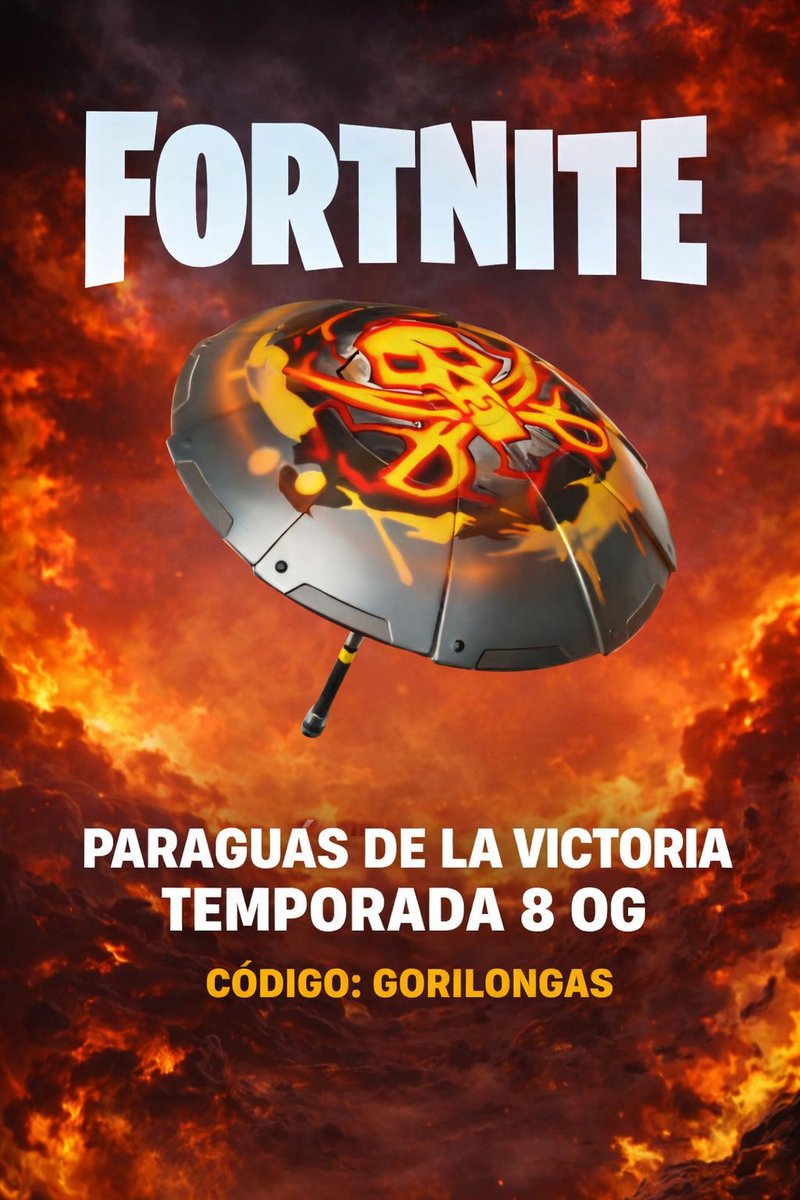 gorilongas's tweet photo. PARAGUAS DE LA VICTORIA TEMPORADA 8 OG 🔥 ¡ASÍ SE CONSIGUE EN FORTNITE!
#fortnite #fortnitenew https://t.co/H2K2vFsHZi
