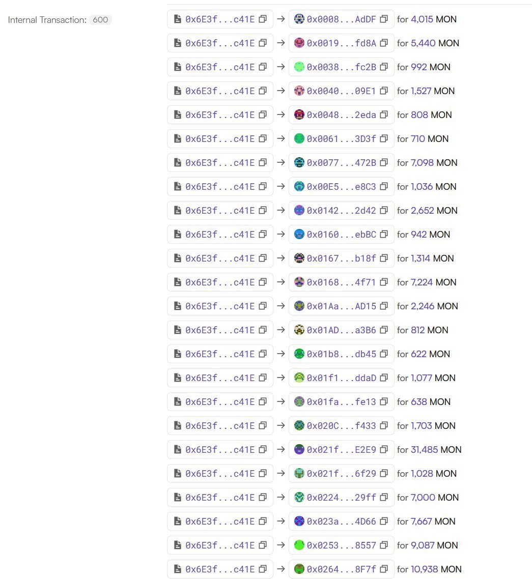 $MON Testnet'te aktif cüzdanlara $MON atmış sanırım. Akılları şimdi başlarına gelmiş. Ne oldu #Monad kullanıcı mı lazım? 

Wallet'lara bakabilirsiniz veya blockchain'den cüzdanınız bakabilirsiniz. 👇
monadvision.com