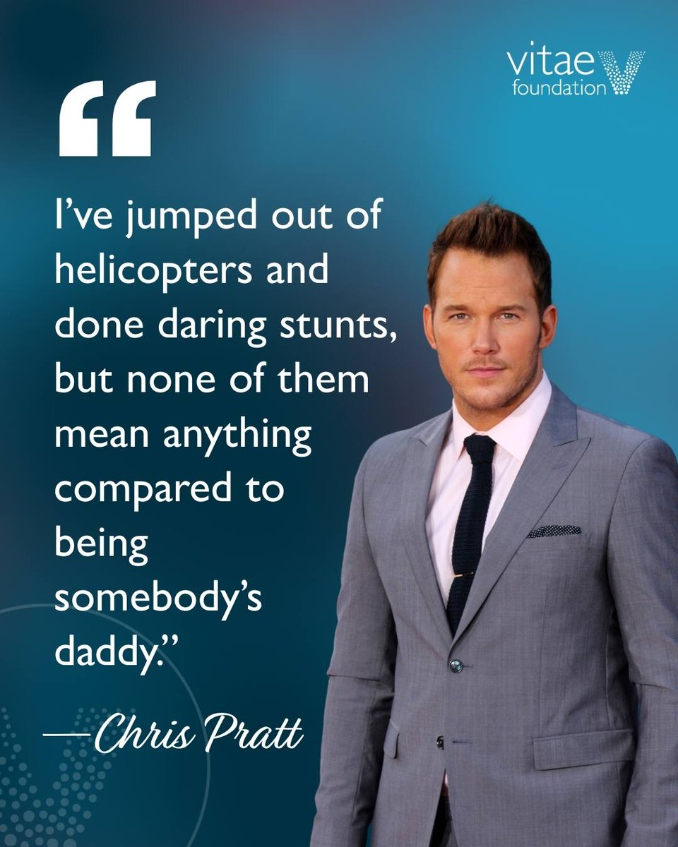 VitaeFoundation's tweet image. Even the most celebrated accomplishments fade in comparison to the lasting impact of fatherhood. #ProLife #ChrisPratt