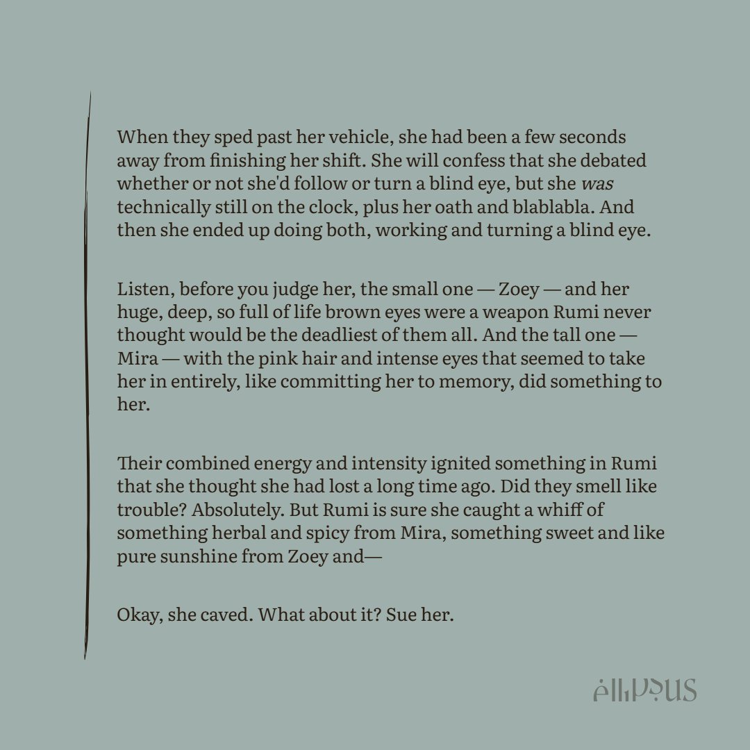 purplepatterns_'s tweet image. Doesn't matter the universe, Zoey's puppy eyes and Mira's quiet charm never fail to affect Rumi in dangerous ways.

I'm almost 8k words into the motorcycle one shot! It's coming, I promise! (it and them. what? Who said that?)

#polytrix #fanfic #ao3 #KPOPDEMONHUNTERS #huntrix