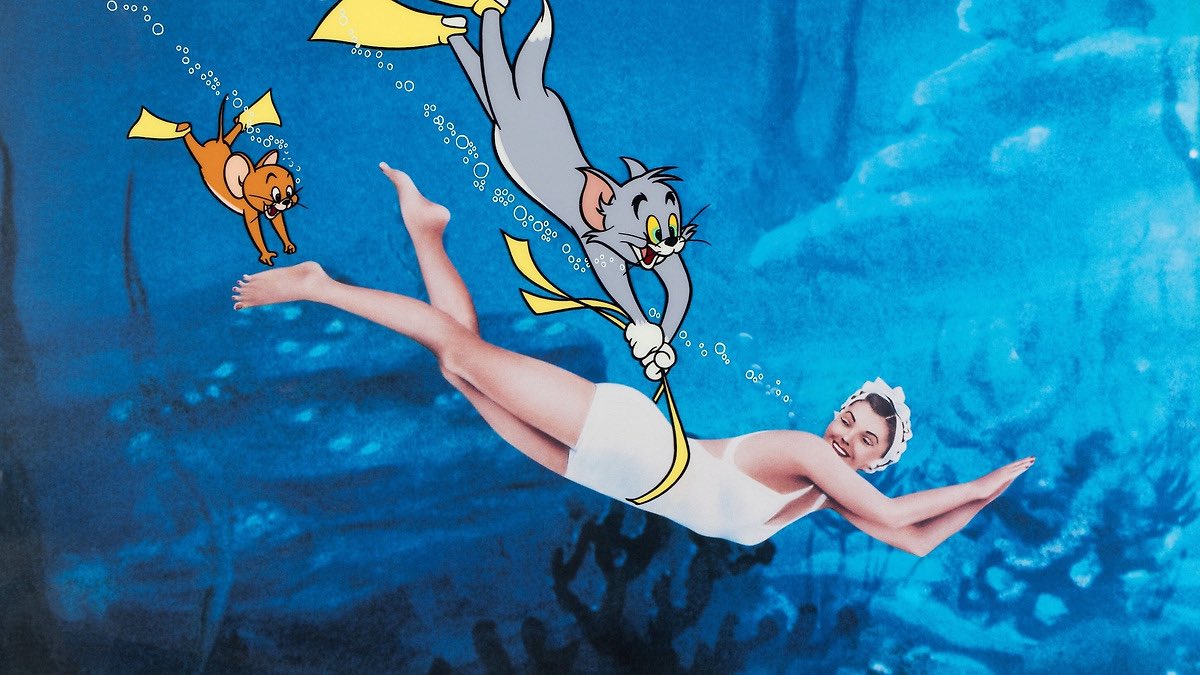 Tom, Jerry &amp; Esther Williams in 

DANGEROUS WHEN WET (1953)