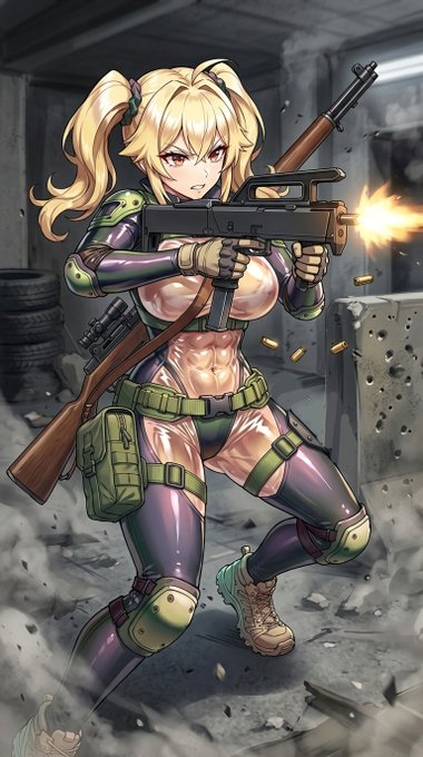 ギャル子ちゃん
メインウェポン M1ガーランド
サブウェポン FMG-9
サブマシンガンもめっちゃうまく接近すればいいというものでもない 