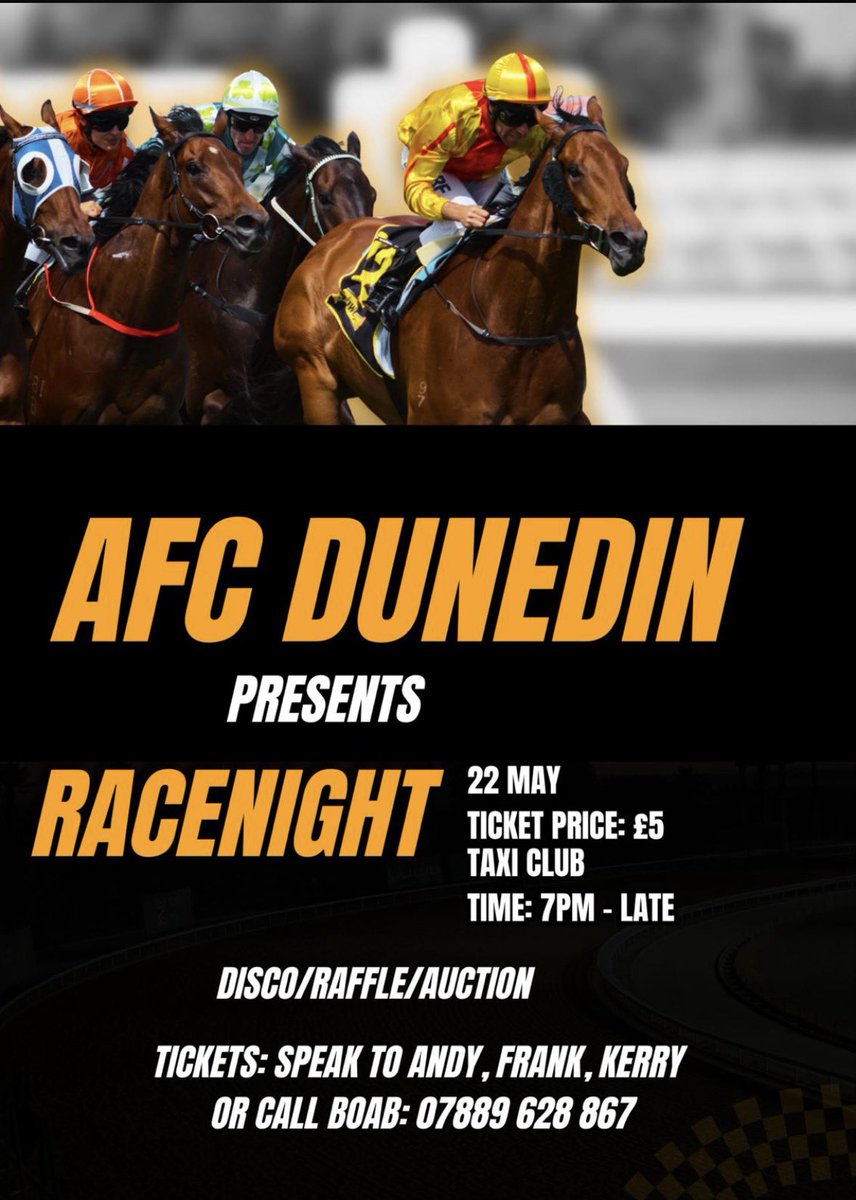 🚨 Race night 🚨 🐎 

We will be hosting a race night on the 22nd of may we would appreciate anyone coming 

🎫 tickets are £5 
Get in touch here or with the contact details below 👇🏻

Hopefully a few familiar faces and some new ones 💜