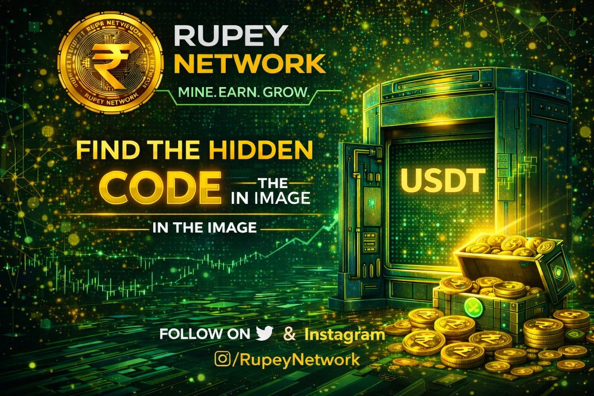 Rupeynetwork's tweet photo. Rupey Network Daily Cipher
Find today's hidden code in the image.
Day32
Enter the code in Secret Vault and win FREE RUP coins today
Follow us on X & Instagram
#rupeynetwork https://t.co/qGE1woDvnF