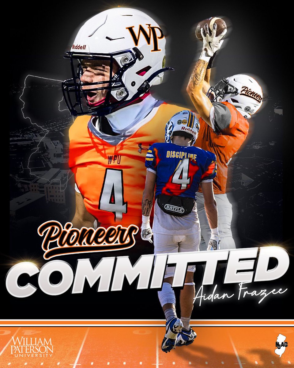 robfrazee's tweet photo. So proud to say that @FrazeeAidan  is going to college @wpunj and has committed to playing for @williampatersonfb This is a long time coming and a lot of work to get to this point. So much more work over the next 4 years but this can can achieve any goal he sets. #committed https://t.co/egTqm7roZO