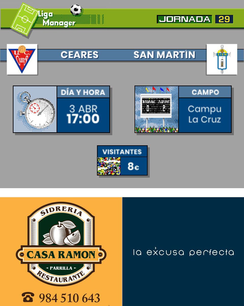 UCCeares's tweet photo. 🟥 𝟯ª 𝗥𝗙𝗘𝗙 

📅 Vienres 3 d'abril
🕔 17:00
🆚 Escuela de Iniciación San Martín
🏟 La Cruz
🎟️ 12€ xeneral
🎫 8€ socios/es S.M.R.A.
🕺 8€ acompañante UCC

🔴🔵 #teyeros
🧣 #KeepTheFaith https://t.co/54CqtgPh7E