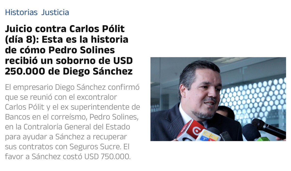 elinformante84's tweet photo. @Pedro_Solines_ Correista y delincuente igual que todos los de la banda de @mashirafael HOY ACUSA A #EnriquePita de HOY HABER CONFESADO UN DELITO EN TV.
#Solines hoy Alcalde de Milagro FUE ACUSADO POR #DiegoSanchez en el juicio de #CarlosPolit en #Usa, de haberle entregado un soborno por $250.000 cuando era SUPERINTENDENTE DE BANCOS.
Y el extorsionador sigue libre y campante..