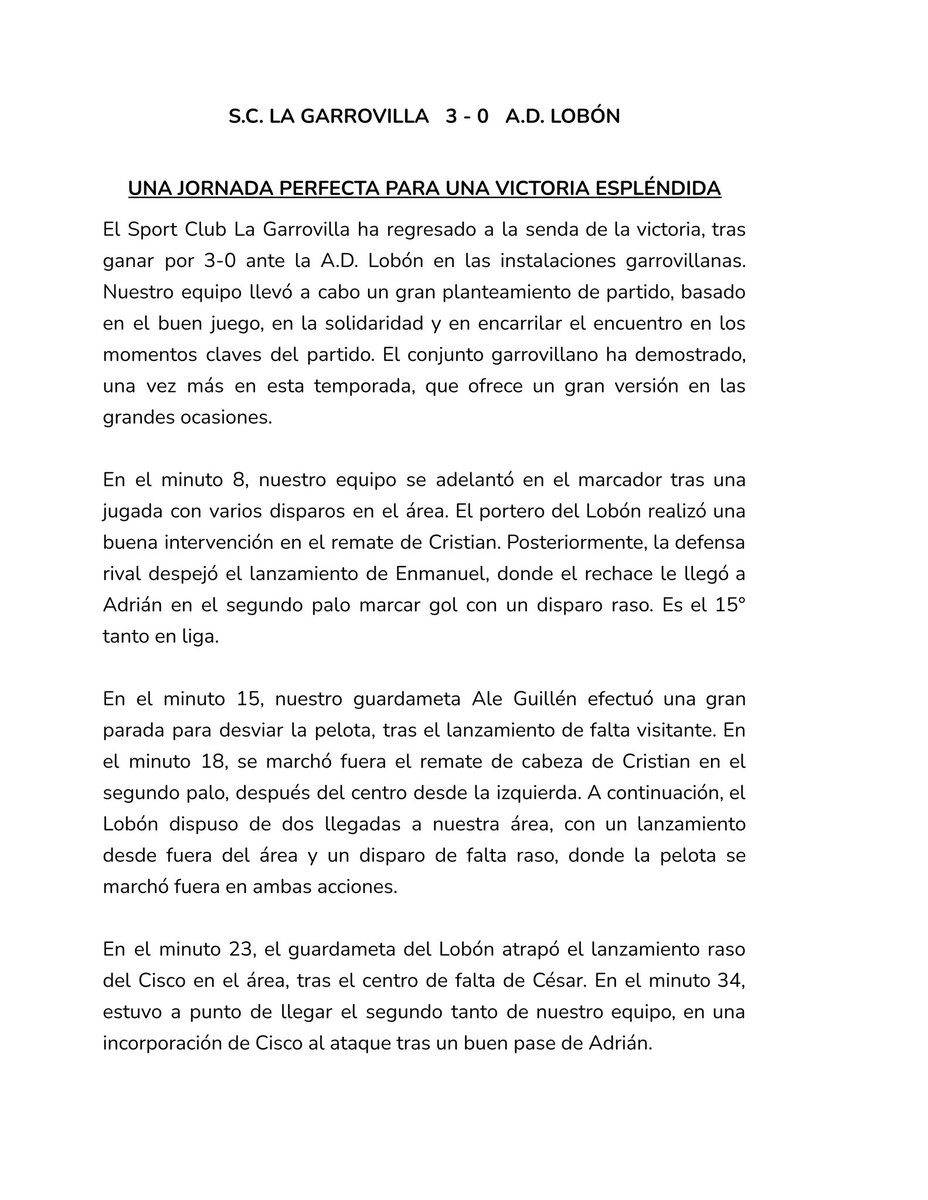 S. C. La Garrovilla tweet media