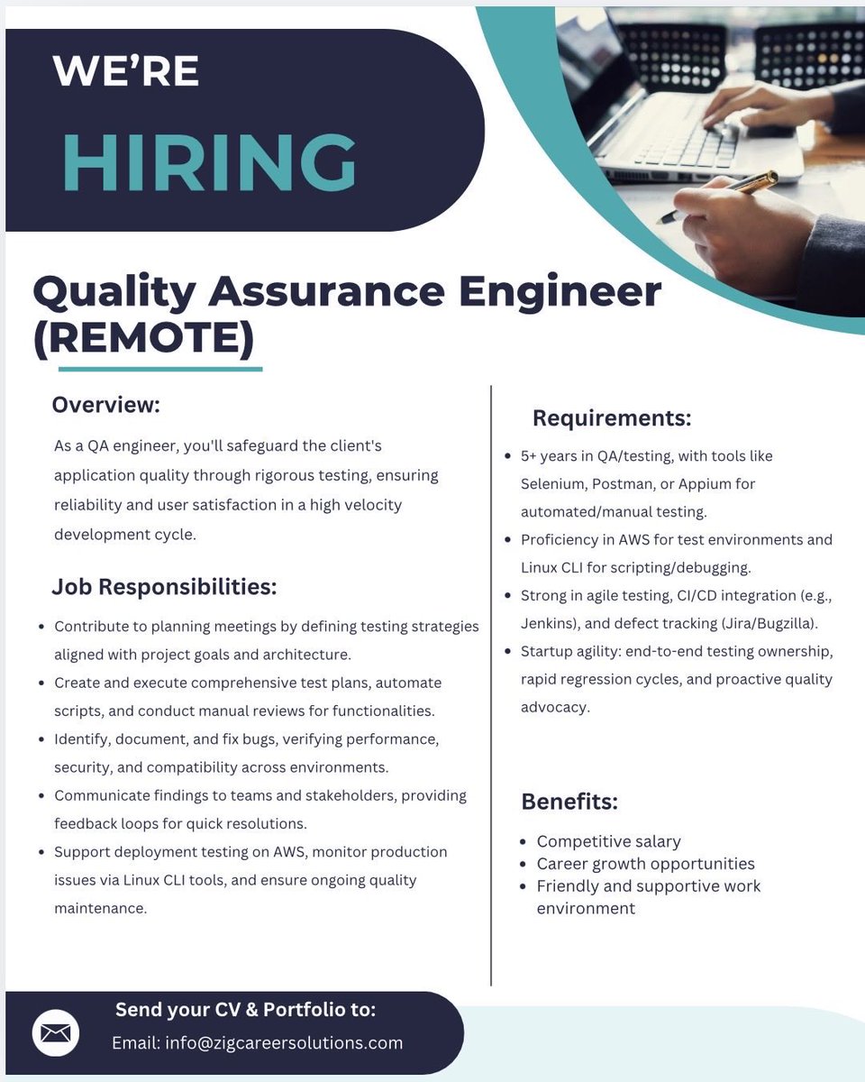 Urgent Hiring‼️
#QualityAssurance