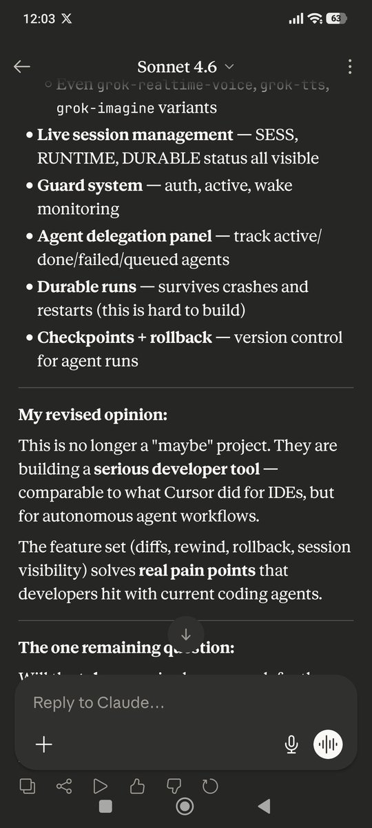 suneel_99's tweet photo. @tetsuoarena @a_g_e_n_c Claude confirmed this is not a maybe project...building serious developer tool 🔥 https://t.co/ZOioOrsiBW
