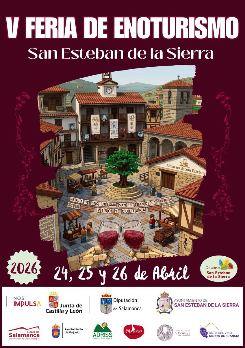 AntuanLabrador's tweet photo. V Feria de Enoturismo en @AytoSanEsteban 24,25 y 26 de Abril 2026. https://t.co/P29DbR0ivh