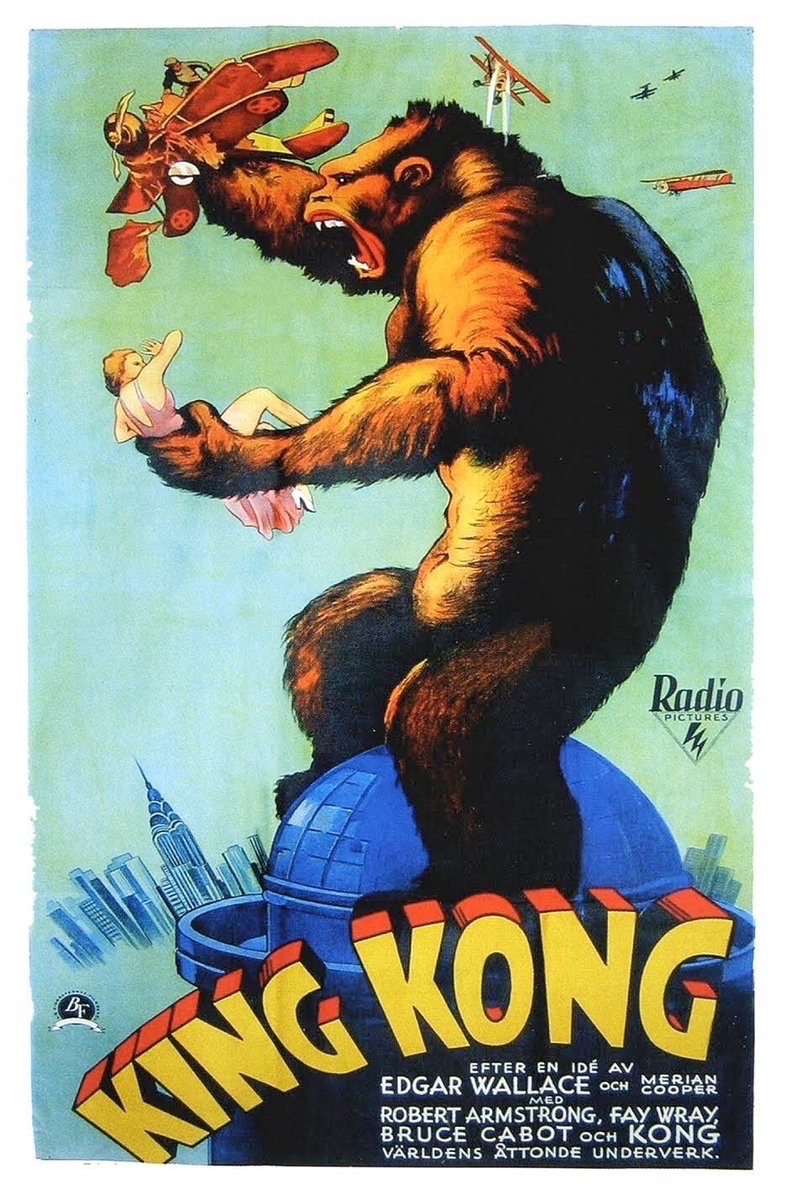 EugWSerra's tweet photo. On April 7, 1933, King Kong was released! #KingKong #FayWray #RobertArmstrong #BruceCabot #FrankReicher https://t.co/9RfHJRrVBX