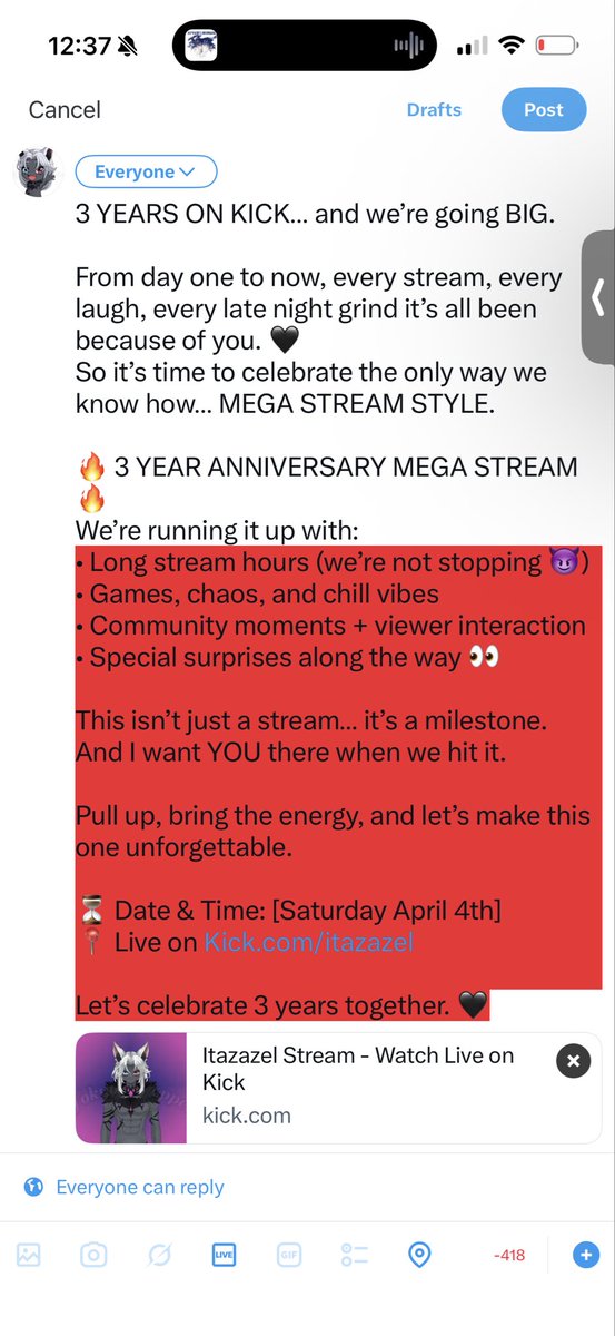 Itazazel🎶 (Redebut TBA🔥) tweet media