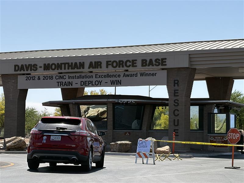KOLDNews's tweet image. #BREAKING Main gate of Davis-Monthan Air Force Base in #Tucson closed following incident &amp;gt;&amp;gt; tinyurl.com/2kxpw2w6?utm_s…