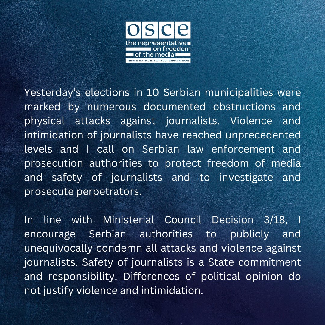 OSCE media freedom tweet media