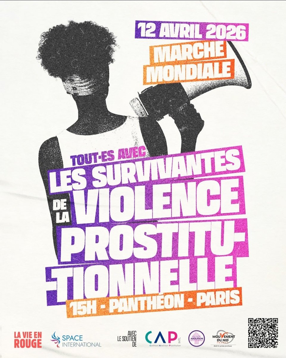 metoo_prosti's tweet photo. Pour les 10 ans de la loi de 2016 (loi abolitionniste), une grande manifestation internationale est prévue le 12 avril 2026 à Paris pour soutenir toutes les victimes et survivantes de cette exploitation.

Soyez nombreuses 💃🏿💃🏻💃🏼 https://t.co/CurZHTthDn
