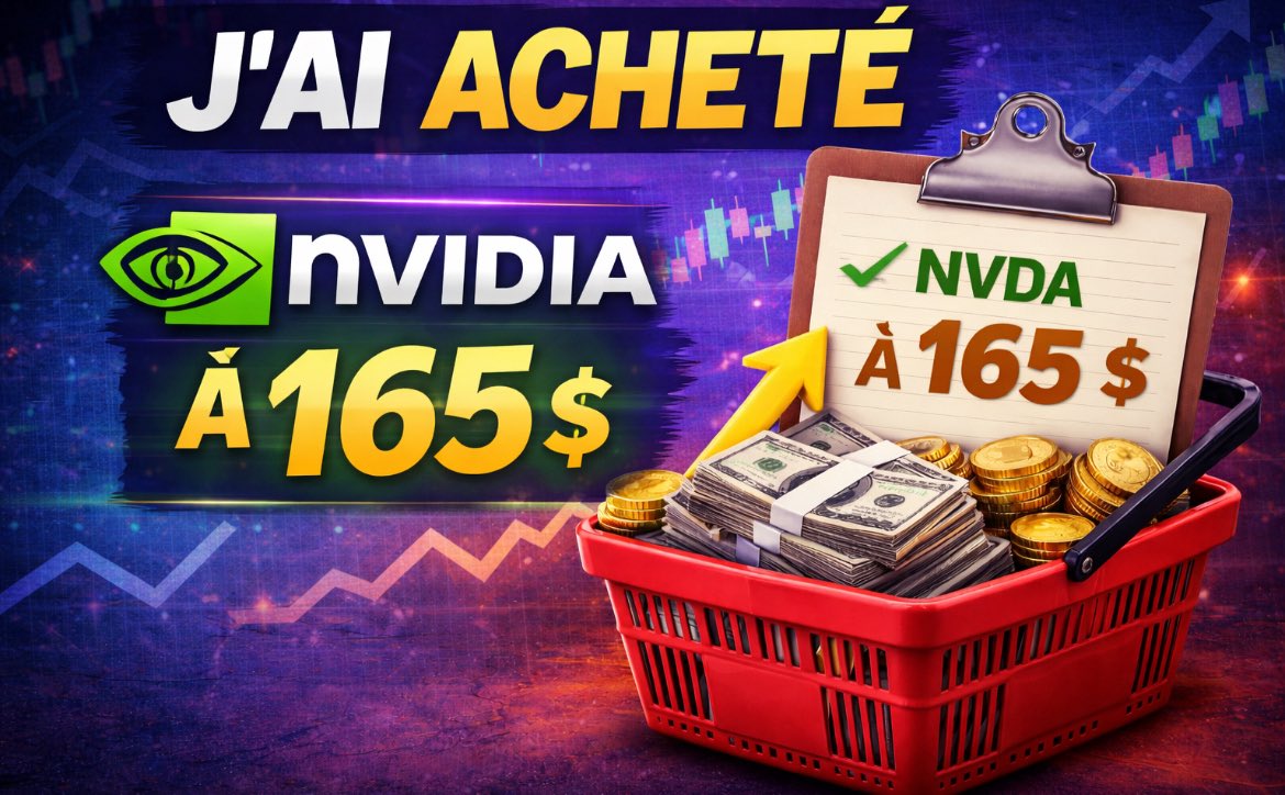Des targets ont été touchés, vous savez ce que ça veut dire ? 😇

On fait les courses partie 2 🛒

🟢 +2 $NVDA acheté à 165.7$ 

Je profite de ces soldes de printemps afin de continuer d’accumuler sur ce géant.

J’ai maintenant 16 actions avec un PRU à 98€.