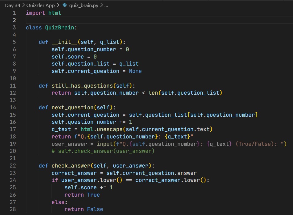 AdityaGoraksha2's tweet image. Day 34 #100DaysOfCode 🐍

Project: Quizzler App 🧠❓

Skills:
✅ API-driven GUI (Tkinter)
✅ Class-based UI Logic
✅ HTML Entity Unescaping

Built a Trivia game! Integrated the Open Trivia DB API into a professional Class-based UI. 🚀🎨

#Python #OOP #Trivia #BuildInPublic