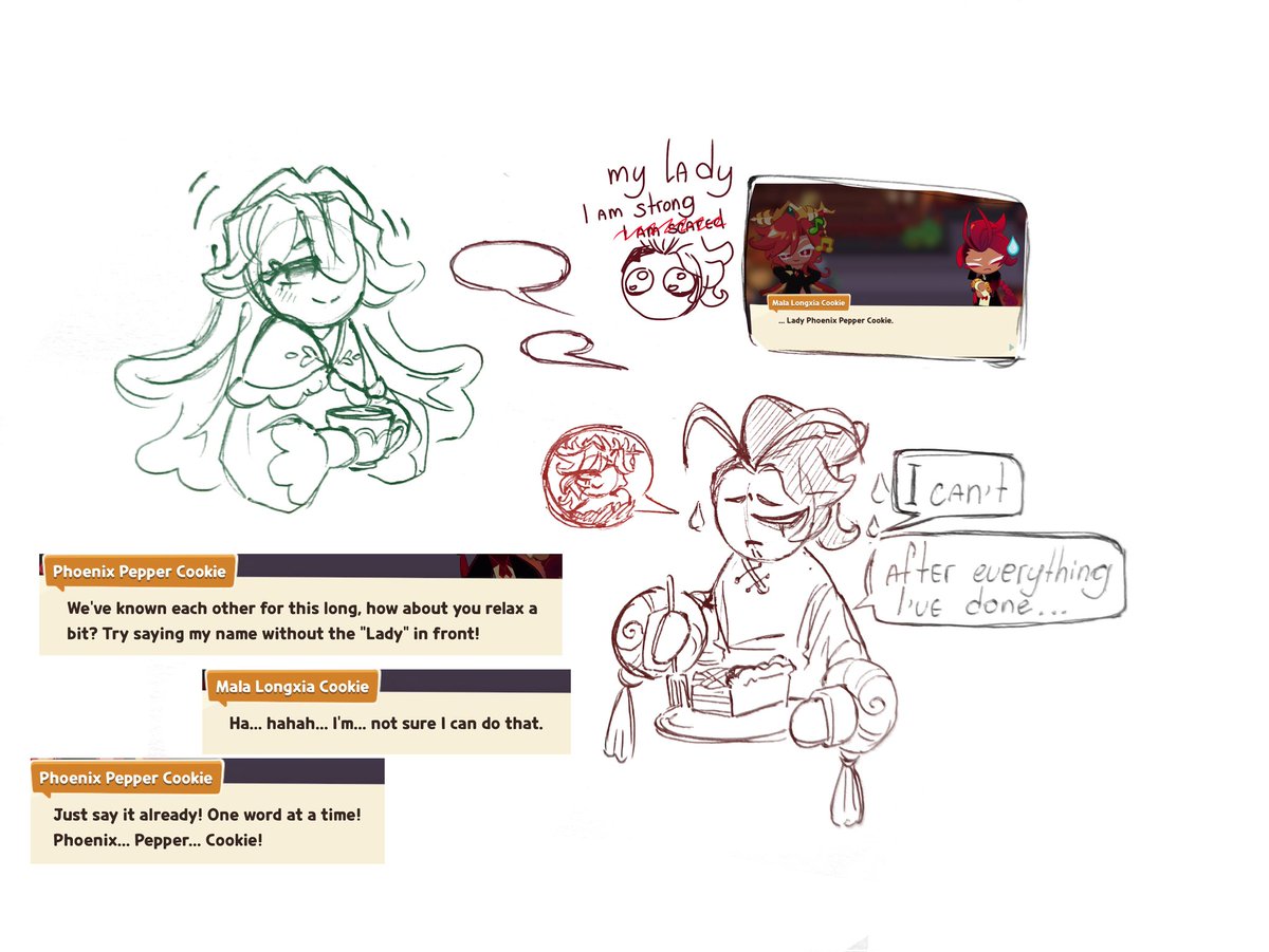 Sinji29863787's tweet photo. This bro is so deep. His respect for Phoenix is so strong. Plus, her status is so valuable to him
#PhoenixPepperCookie #MalaLongxiacookie  #chamomilecookie #crtoa #cookieruntowerofadventure https://t.co/9il52rmR9M